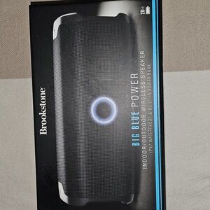 Brookstone Big Blue Power Indoor/Outdoor Wireless Speaker